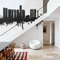 Tel Aviv Skyline Black & White Mural Wallpaper - room preview 04