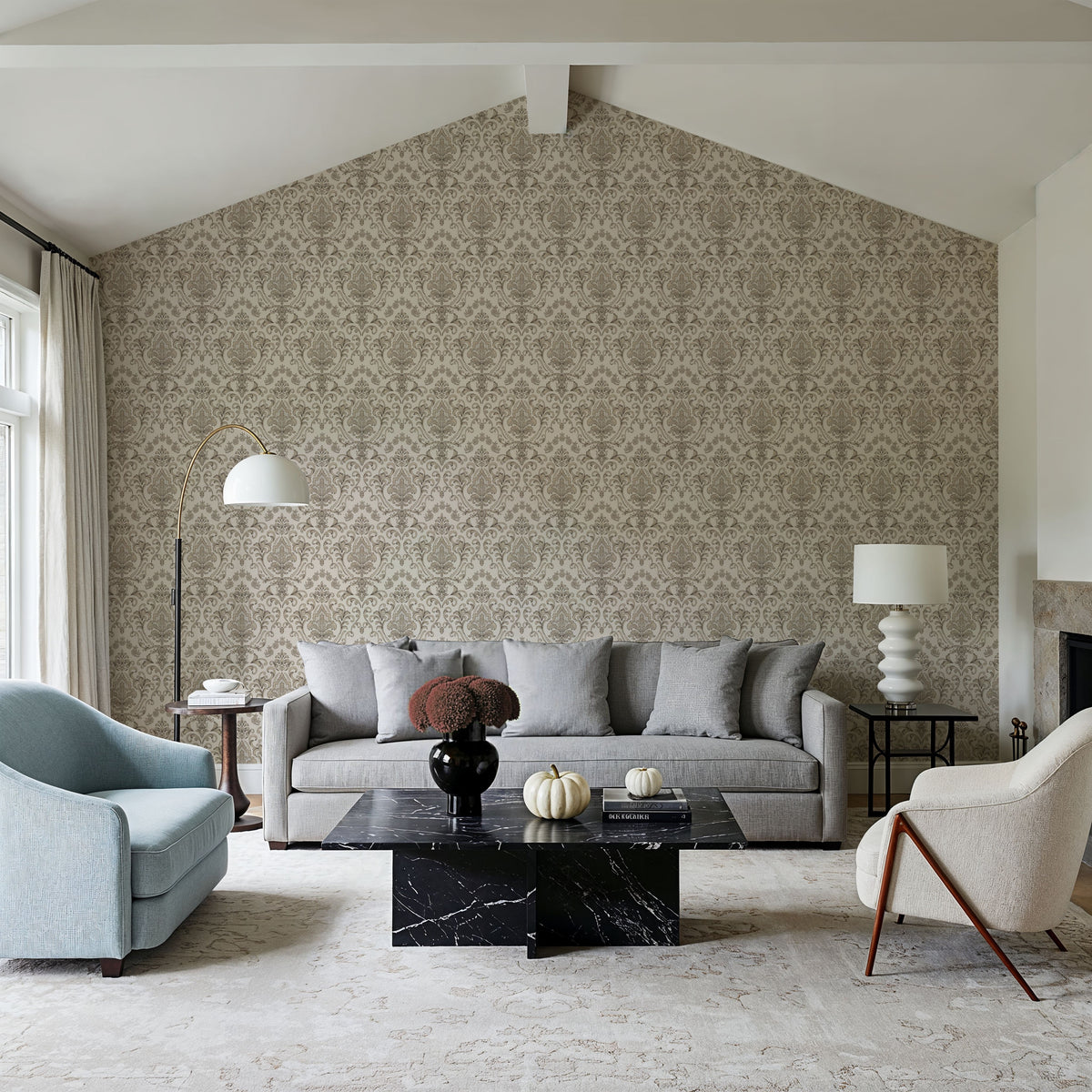 Ludovici Pattern, Bone Mural Wallpaper - room preview 04