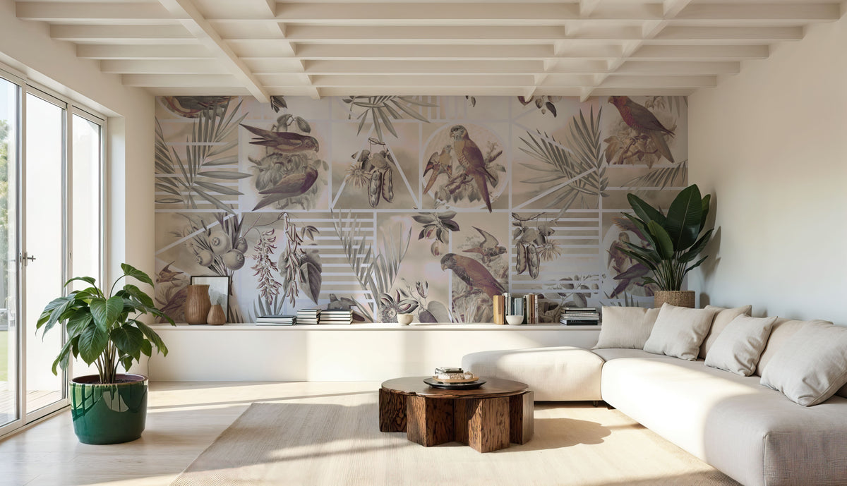 Parrots Study Mural Wallpaper - Edition 3 - room preview 04