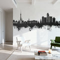 Tashkent Uzbekistan Skyline Black & White Mural Wallpaper - room preview 04