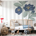 Winter Spirit Hellebore Mural Wallpaper - room preview 04