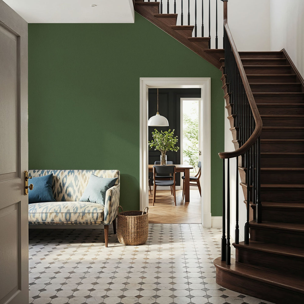 Faux Sand Stucco Finish, Moss Mural Wallpaper - room preview 04