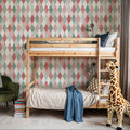 Contrasting Diamonds, Rose Mural Wallpaper - room preview 04