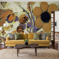 Etruscan Vase with Flowers Mural Wallpaper - Red Tone - room preview 04