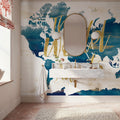 Desert Bloom Map in Writing Mural Wallpaper - room preview 04