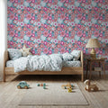 Flower Power, Turqoise Mural Wallpaper - room preview 04