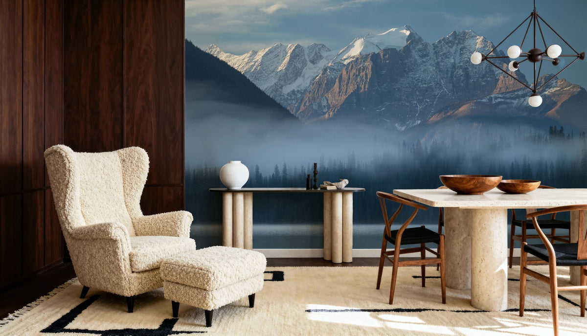 Mount Vaux and Emerald Lake Mural Wallpaper - room preview 04