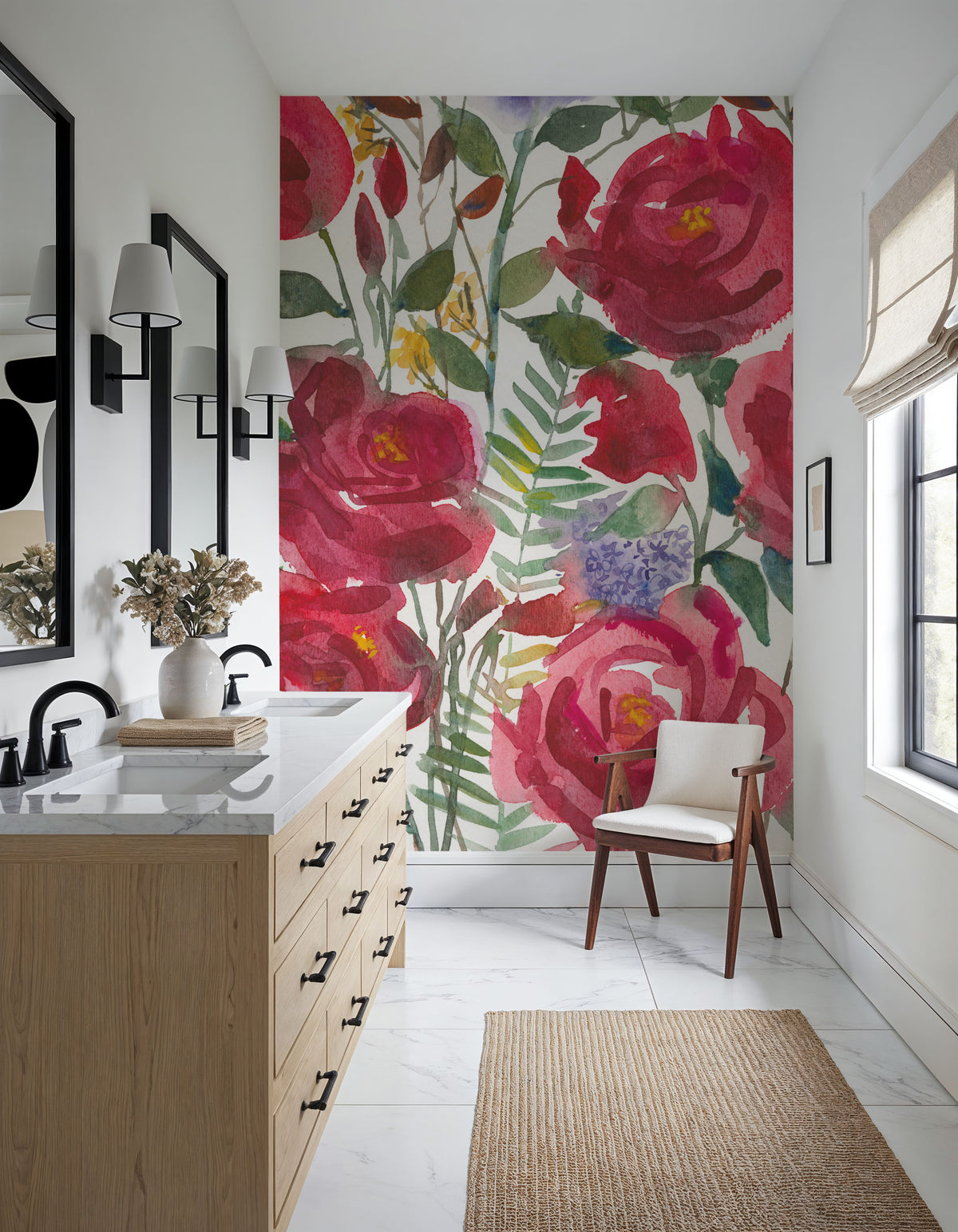 February Flowers Mural Wallpaper - room preview 04