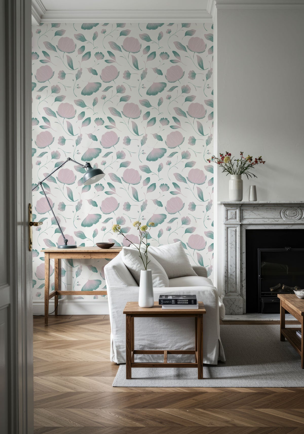 Mysterious Peony Mural Wallpaper - room preview 04