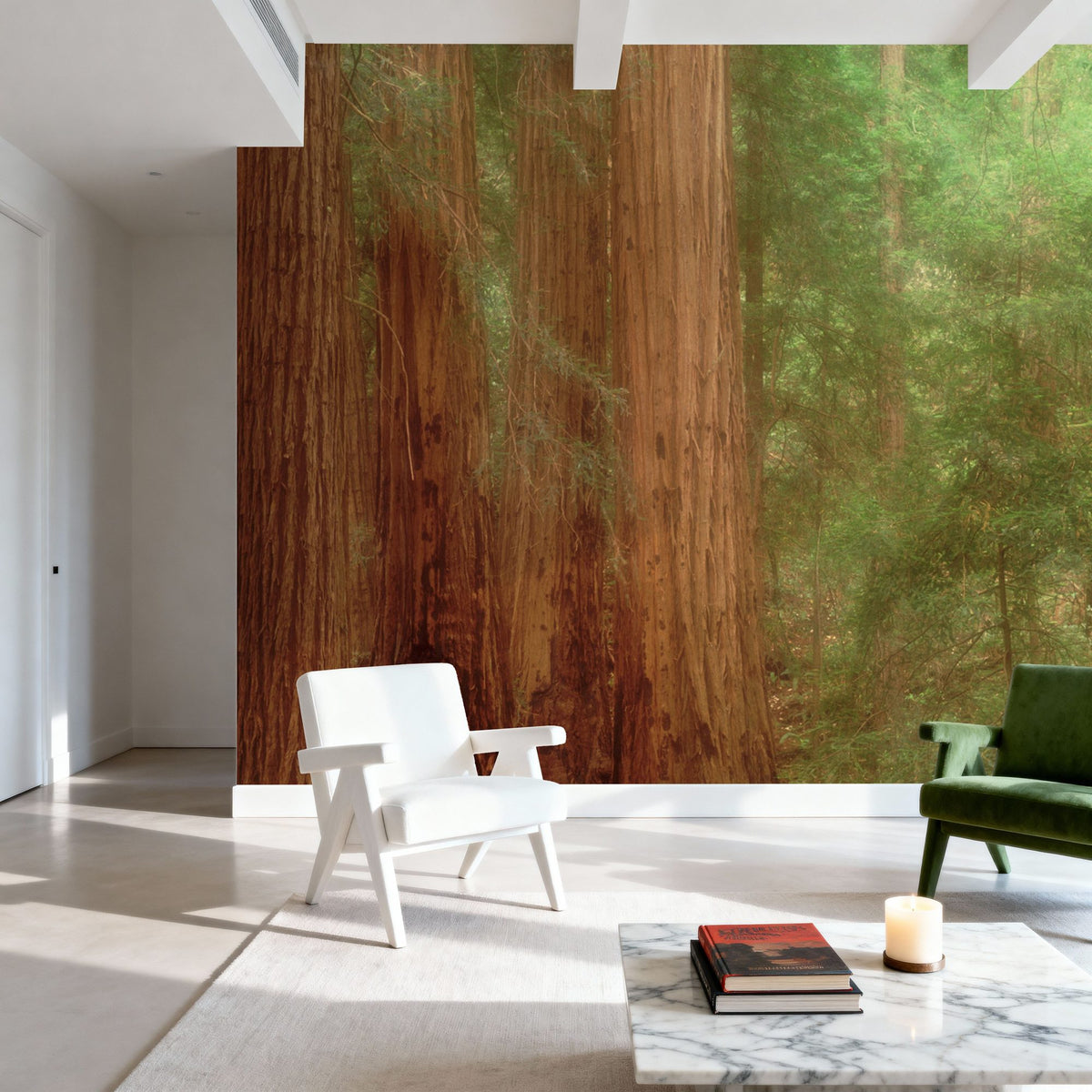 Majestic Redwoods Mural Wallpaper - room preview 04
