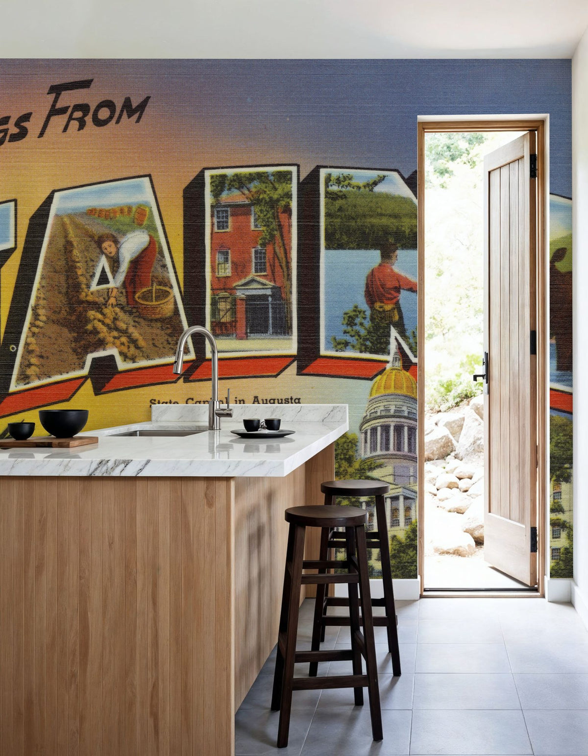 Greetings From the Pine State Mural Wallpaper - room preview 04