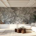 Chasing Dahlia Gray Mural Wallpaper - room preview 04