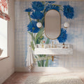 Cornflowers on Linen Mural Wallpaper - room preview 04