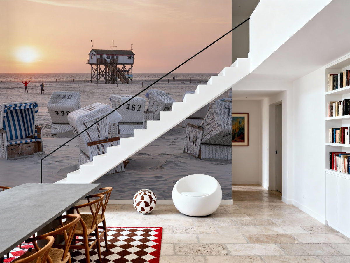 St Peter-Ording Sunrise Mural Wallpaper - room preview 04