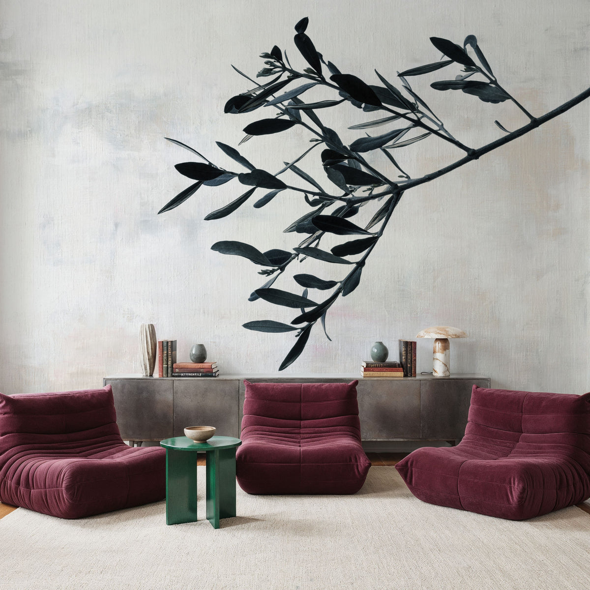 Olive Branch Mural Wallpaper - room preview 04