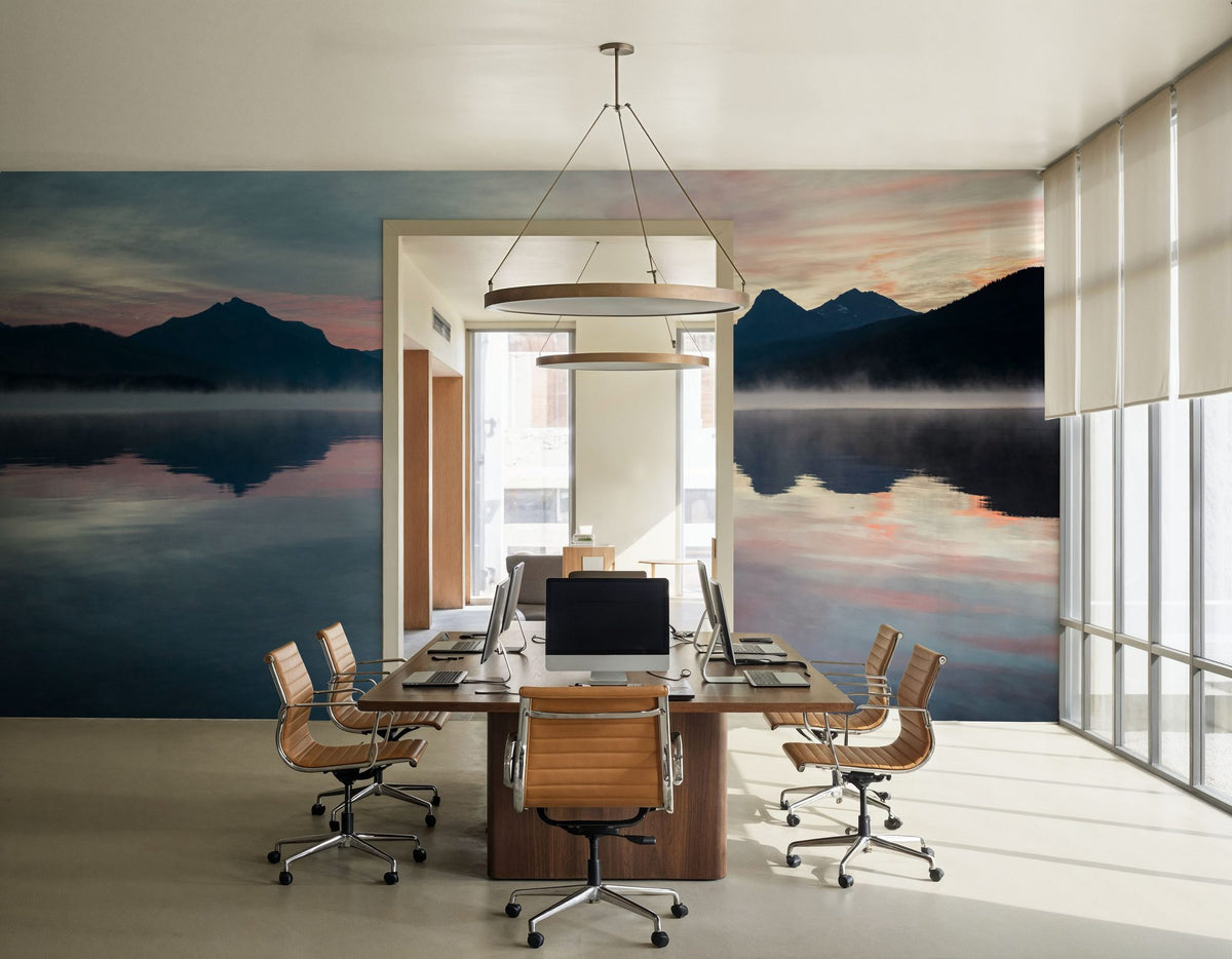 Lake Sunrise Mural Wallpaper - room preview 04