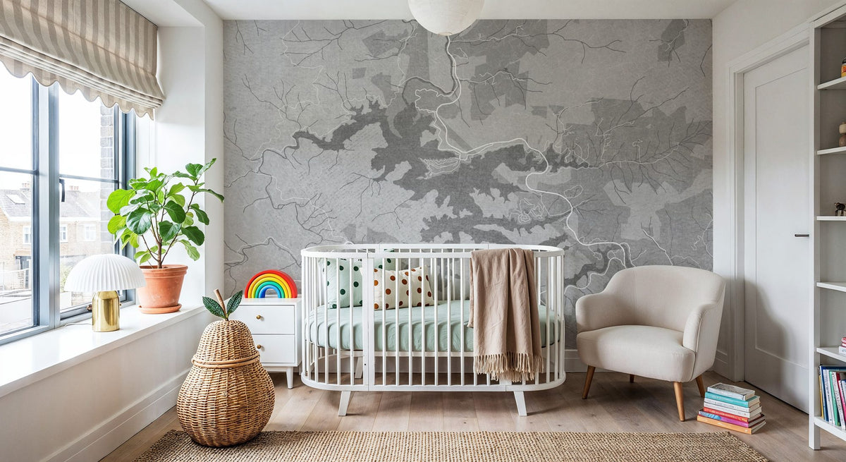 Lake Santeetlah Grey Mural Wallpaper - room preview 04