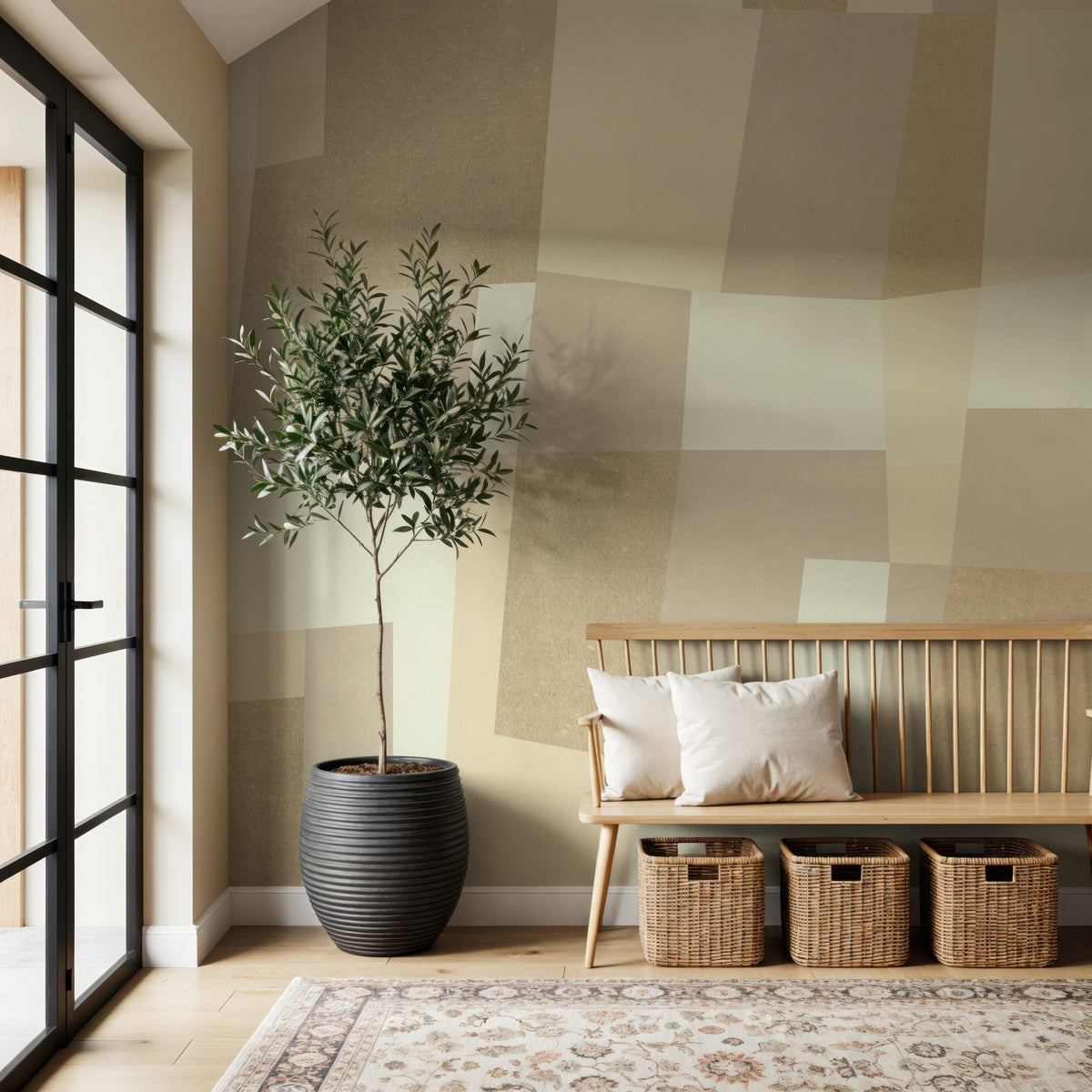 Abstract Fields, Citrus Mural Wallpaper - room preview 05