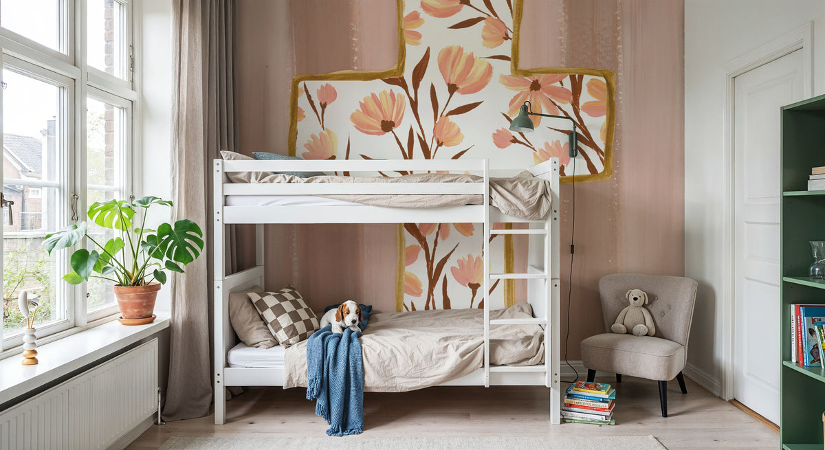 Floral Cross IV Mural Wallpaper - room preview 04