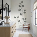 Linen Leaves II Mural Wallpaper - room preview 04