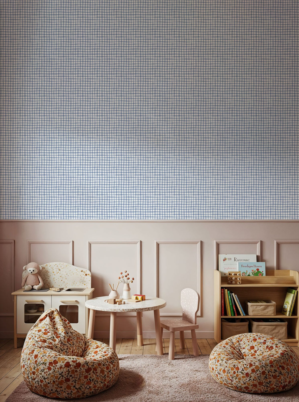 Checks, Sky Mural Wallpaper - room preview 04