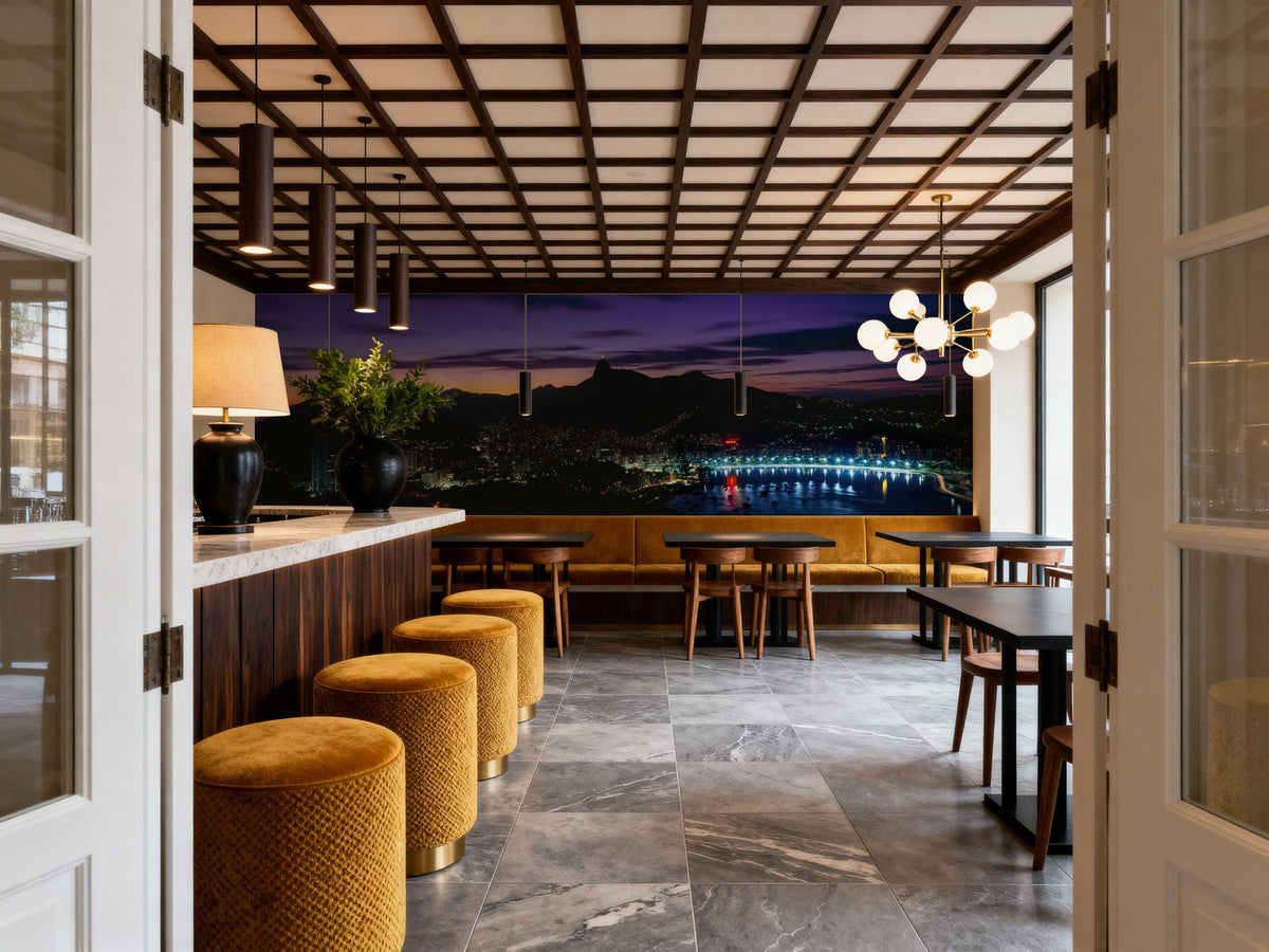 Rio Twilight Harbor Mural Wallpaper - room preview 04