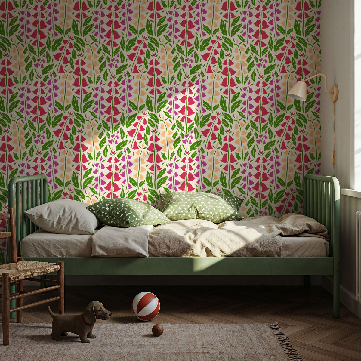 Foxgloves Mural Wallpaper - room preview 04