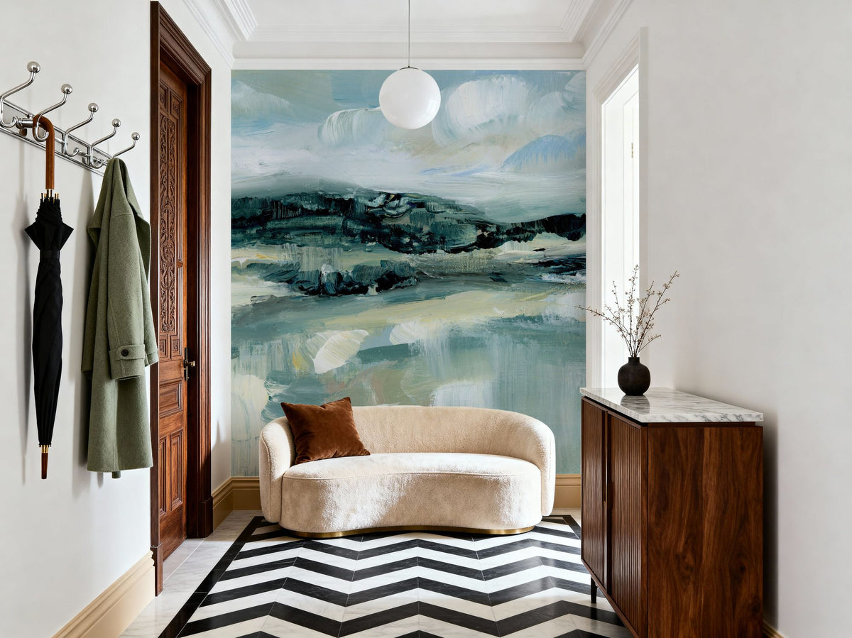 Clouds Incoming Mural Wallpaper - room preview 04