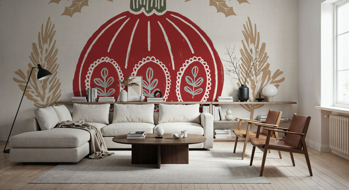 Holiday Form VIII Color Mural Wallpaper - room preview 04