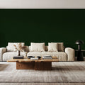 Mottled Linen Effect, Forest Green Mural Wallpaper - room preview 04