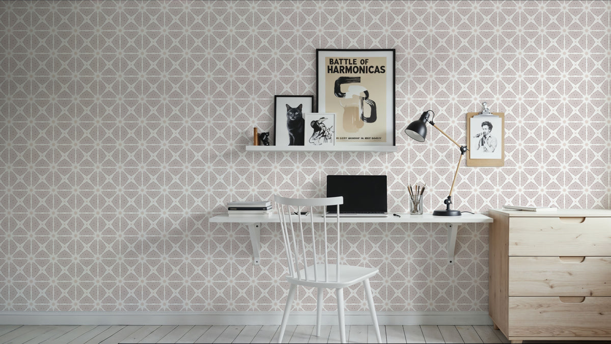 Zelij Starry Map Mural Wallpaper - room preview 04