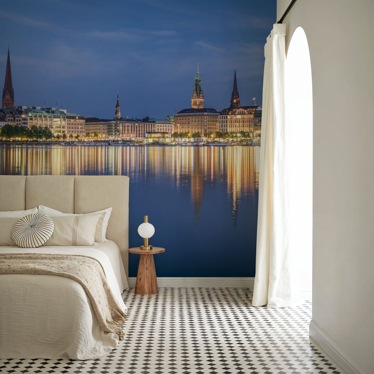 Twilight Reflections Mural Wallpaper - Blue Tone - room preview 04