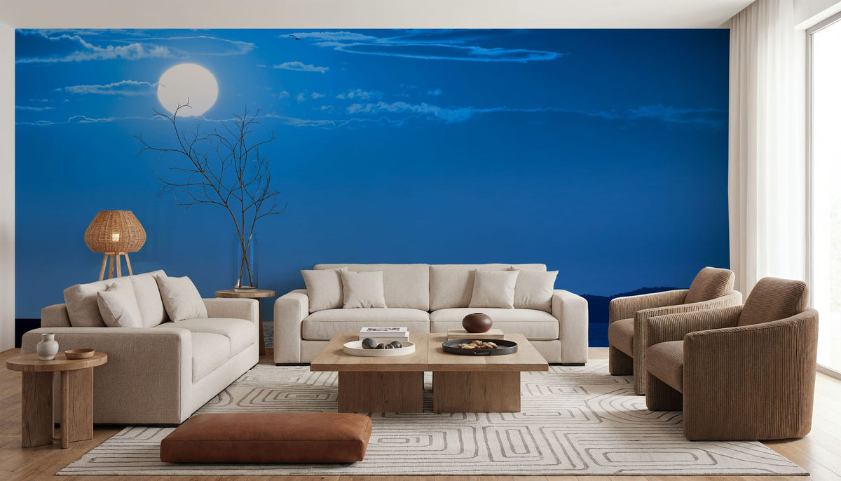 Blue Sunrise Mural Wallpaper - room preview 04