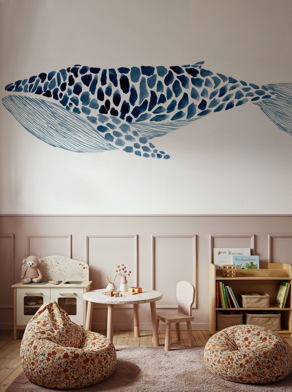 Humpback Whale Mural Wallpaper - room preview 04