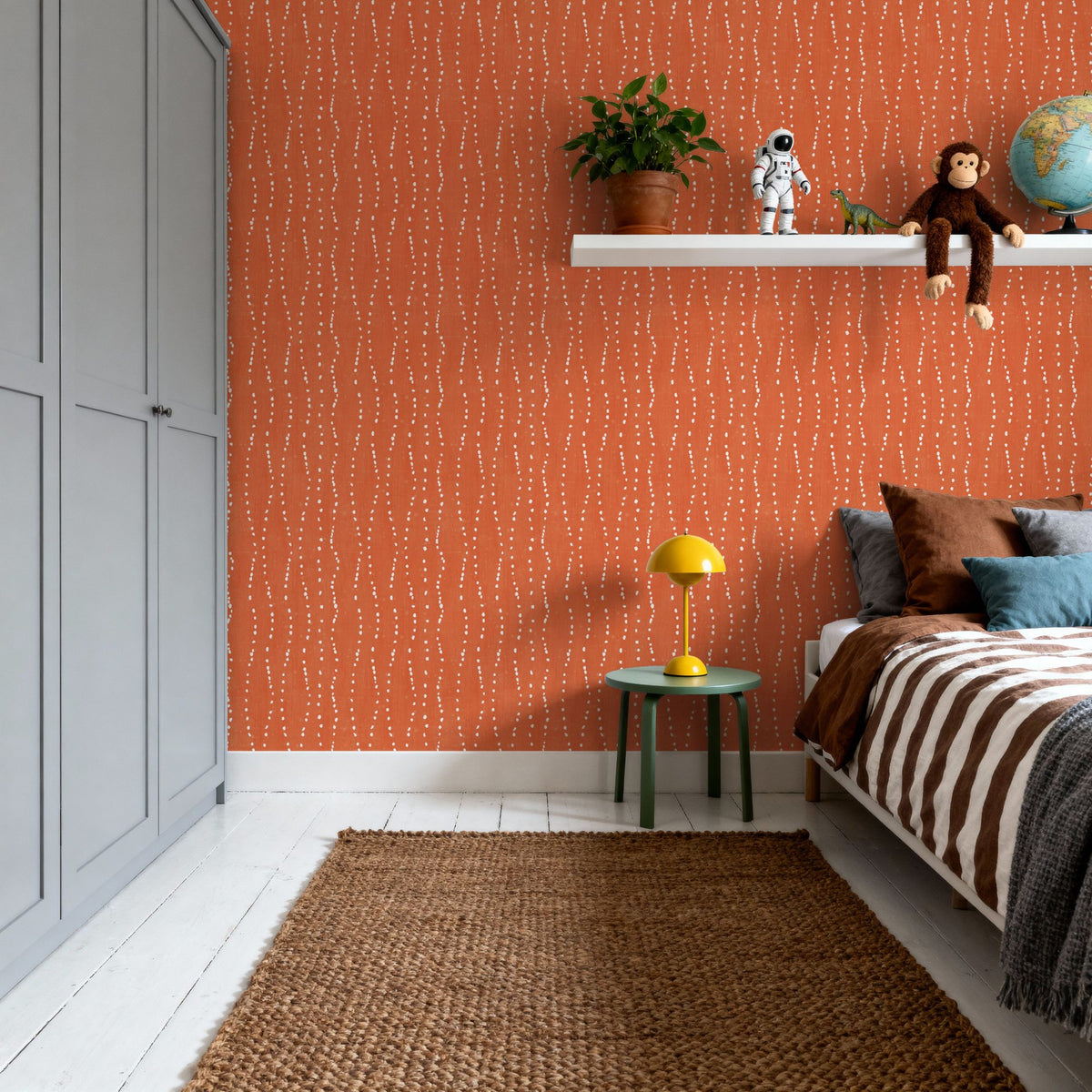 Coastal Dripping Orange Mural Wallpaper - room preview 04