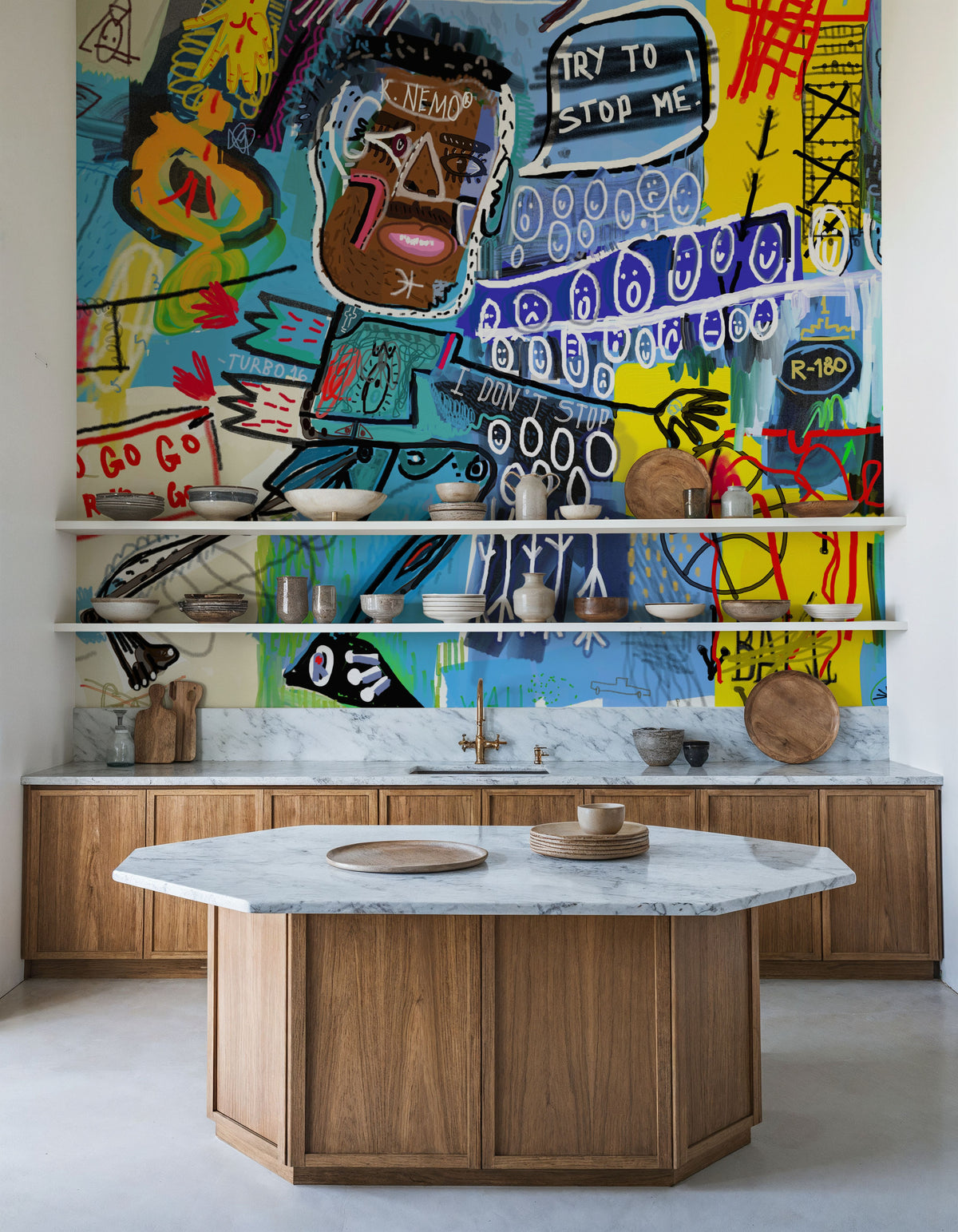 Running in Circles Mural Wallpaper - room preview 04