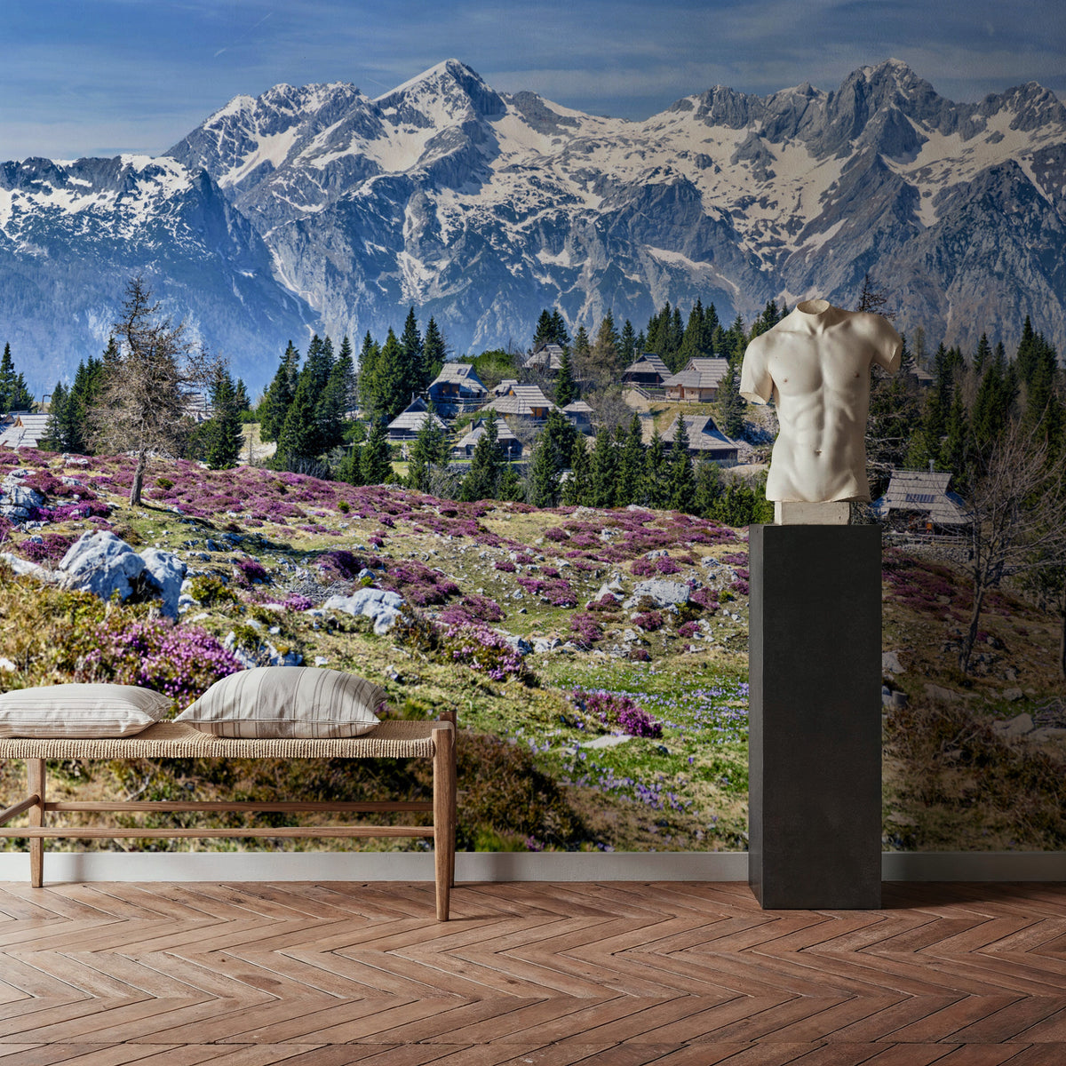Alpine Serenity Mural Wallpaper - room preview 04