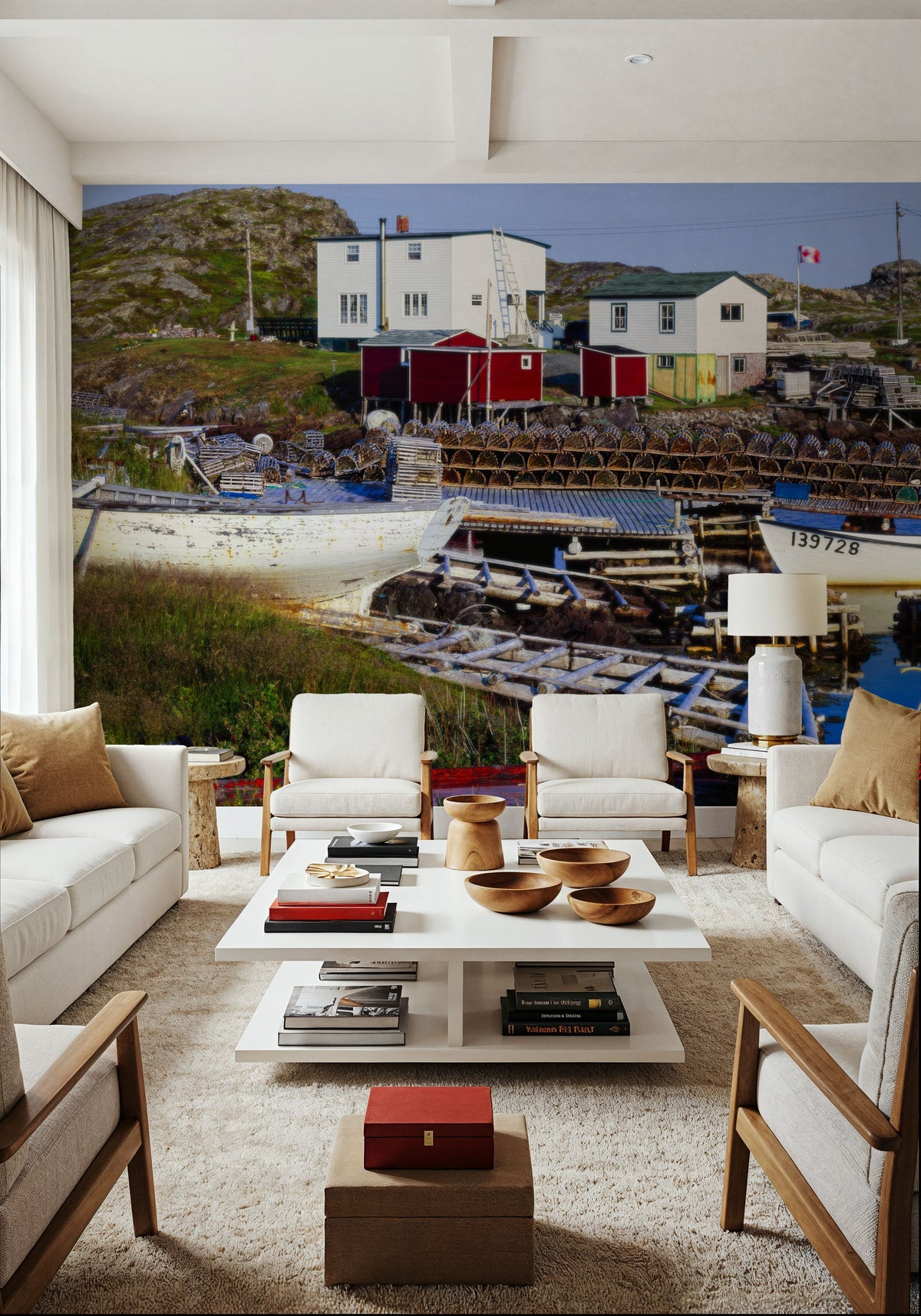 Newfoundland Harbour Mural Wallpaper - room preview 04