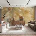 Neutral Blooms Mural Wallpaper - room preview 04