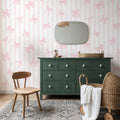 Coquette Stripes Pink Mural Wallpaper - room preview 04