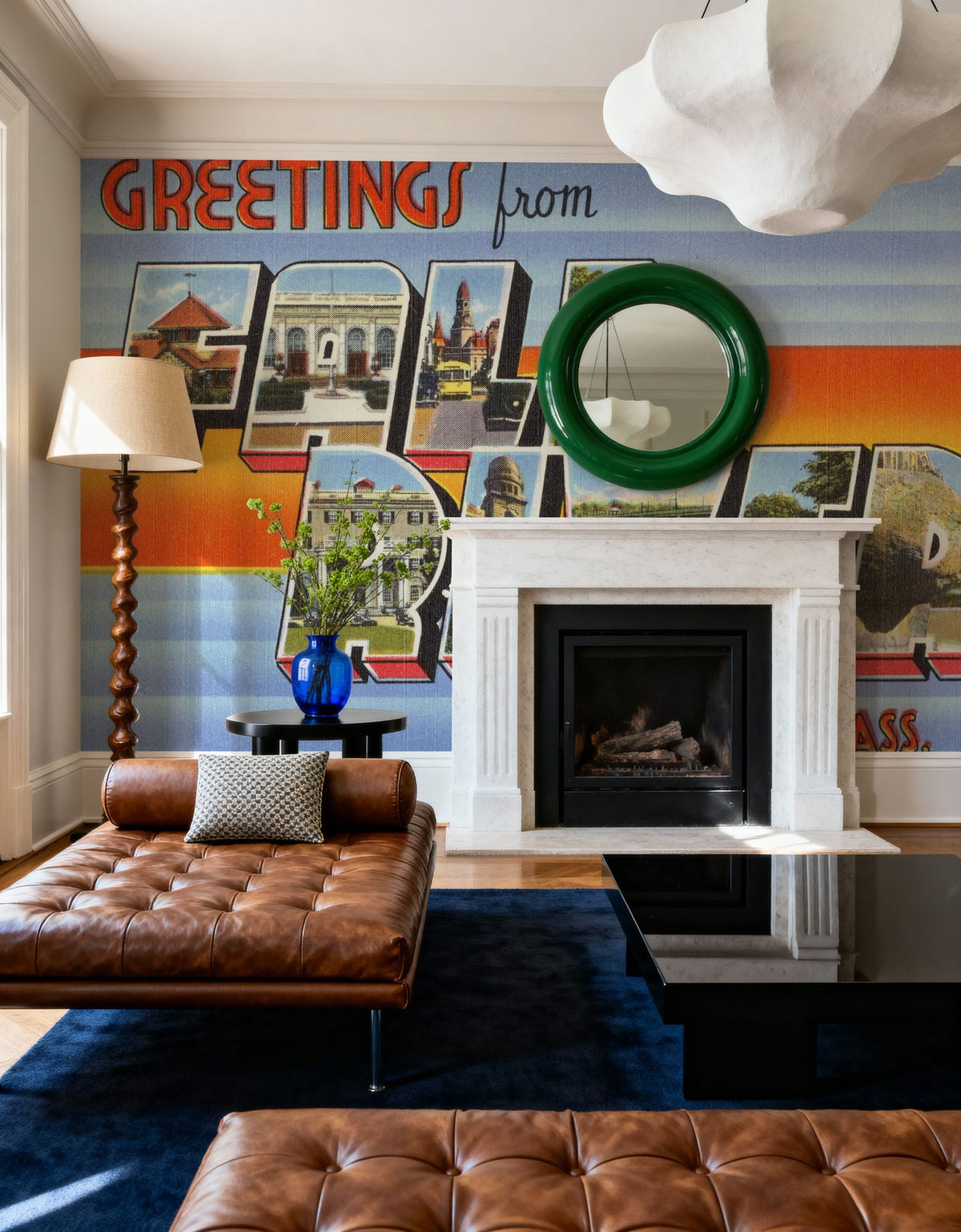 Greetings From Fall River Mural Wallpaper - room preview 04