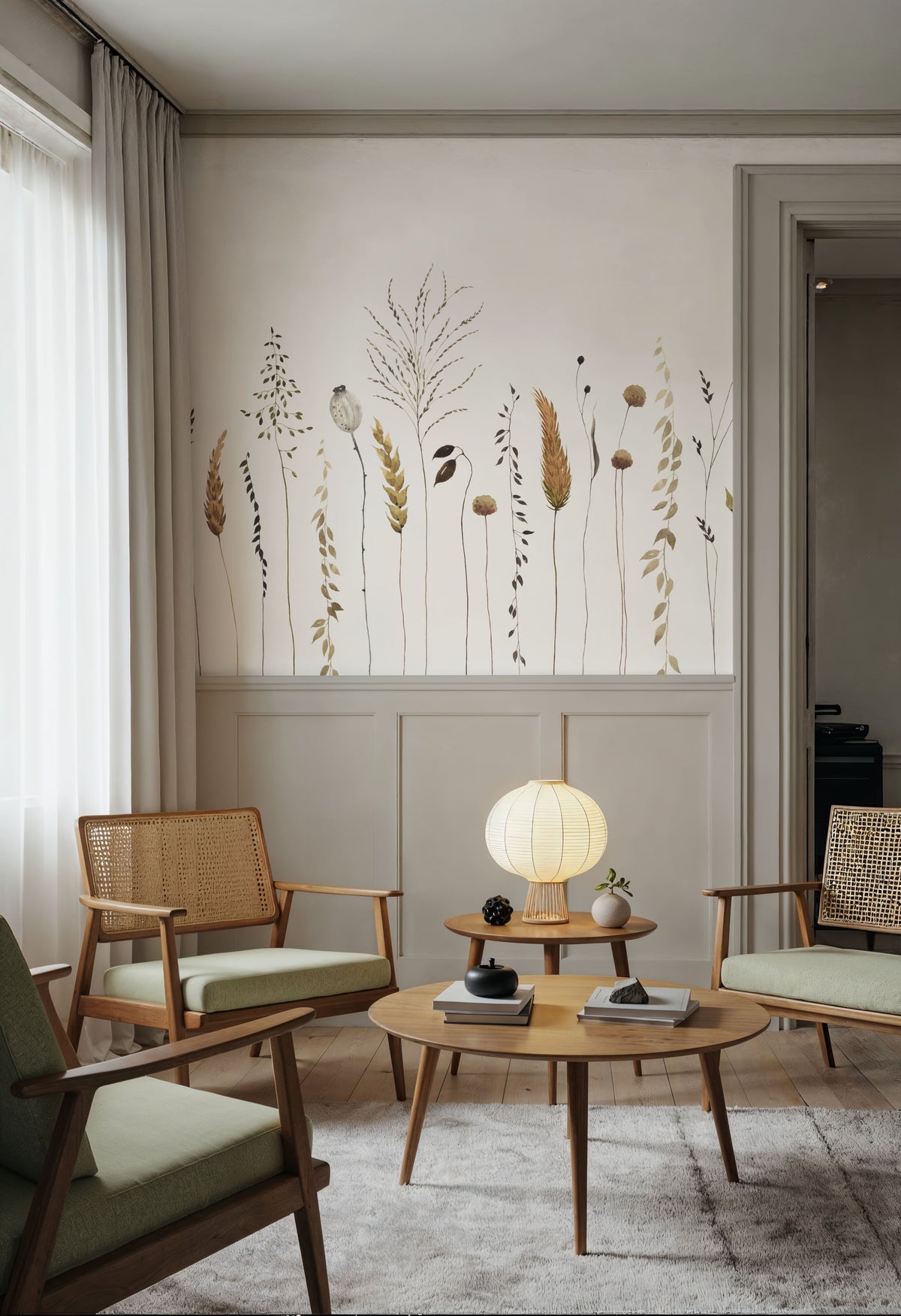 Straw Field Mural Wallpaper - room preview 04