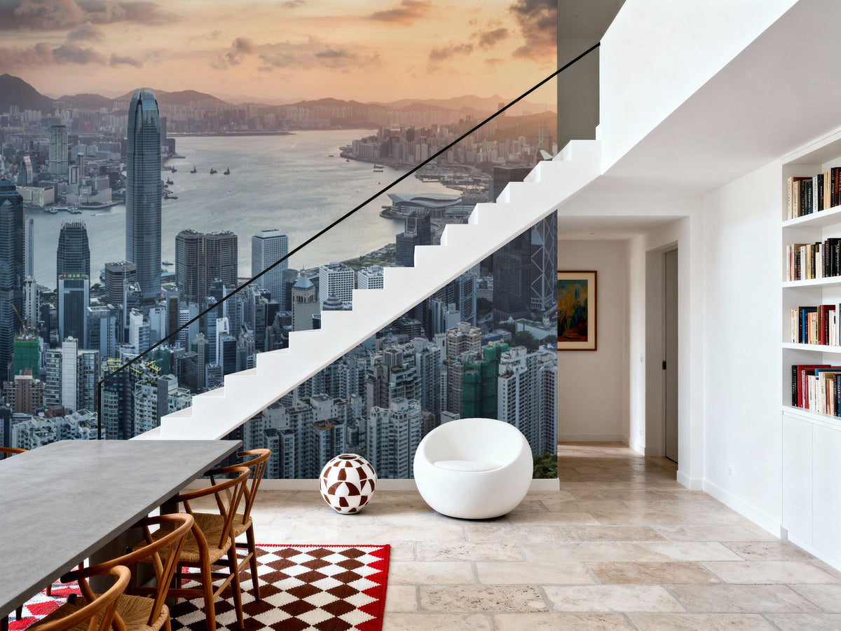 Victoria Harbour Mural Wallpaper - room preview 04