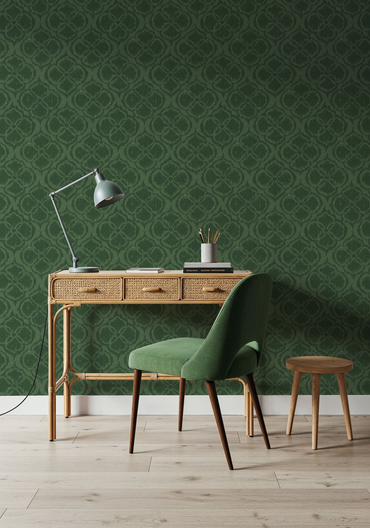Harvest Slice Green Mural Wallpaper - room preview 04