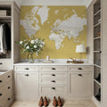 World Map Cities - Andrew Mural Wallpaper - room preview 04