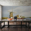 Riverside Windmills Mural Wallpaper - room preview 04