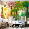 Forest Through the Seasons Mural Wallpaper - room preview 04