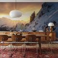 Sun Setting on Snow Mural Wallpaper - room preview 04