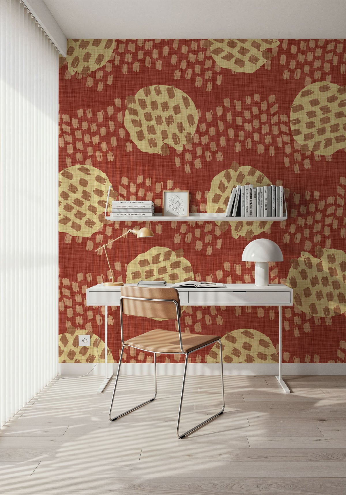 Woven Medallion Mural Wallpaper - room preview 04
