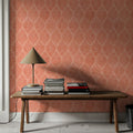 Bohemian Leaves Orange Mural Wallpaper - room preview 04